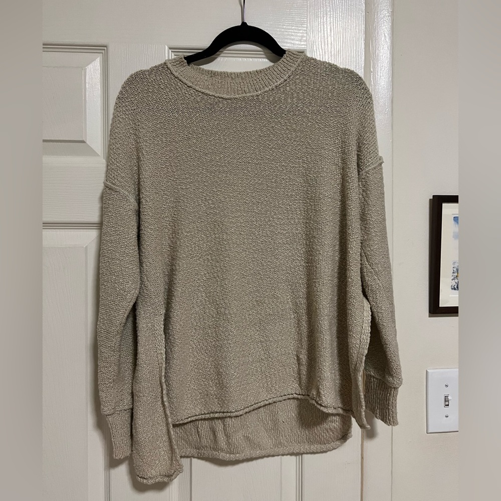 Oversized Aerie Sweater, Beige, size XS